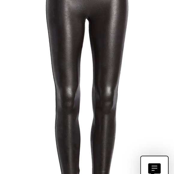 NWT Beautiful Best selling black Spanx Faux Leather Leggings - Picture 3 of 12
